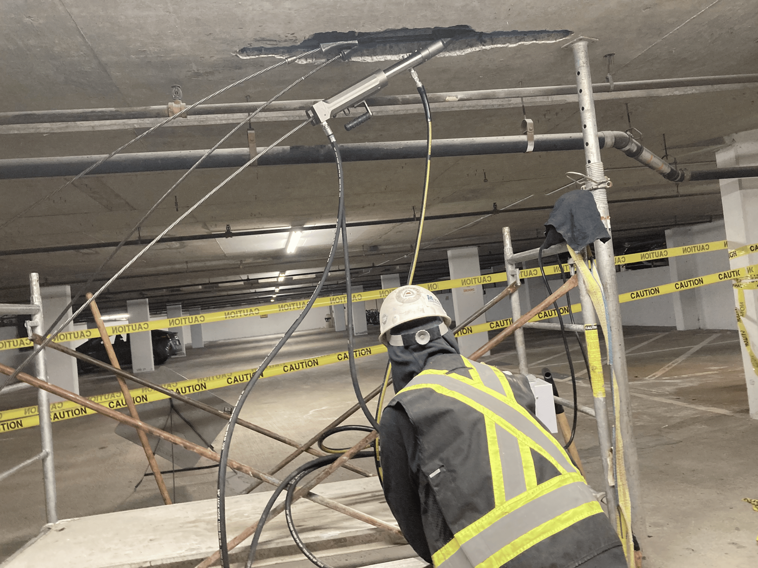 Concrete spalling repair on-site Vancouver
