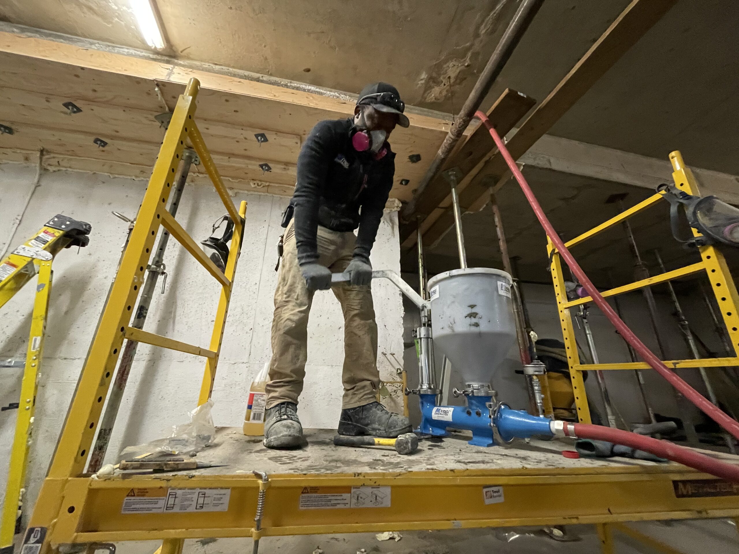 Concrete repair project site Metro Vancouver by Miyagi Construction