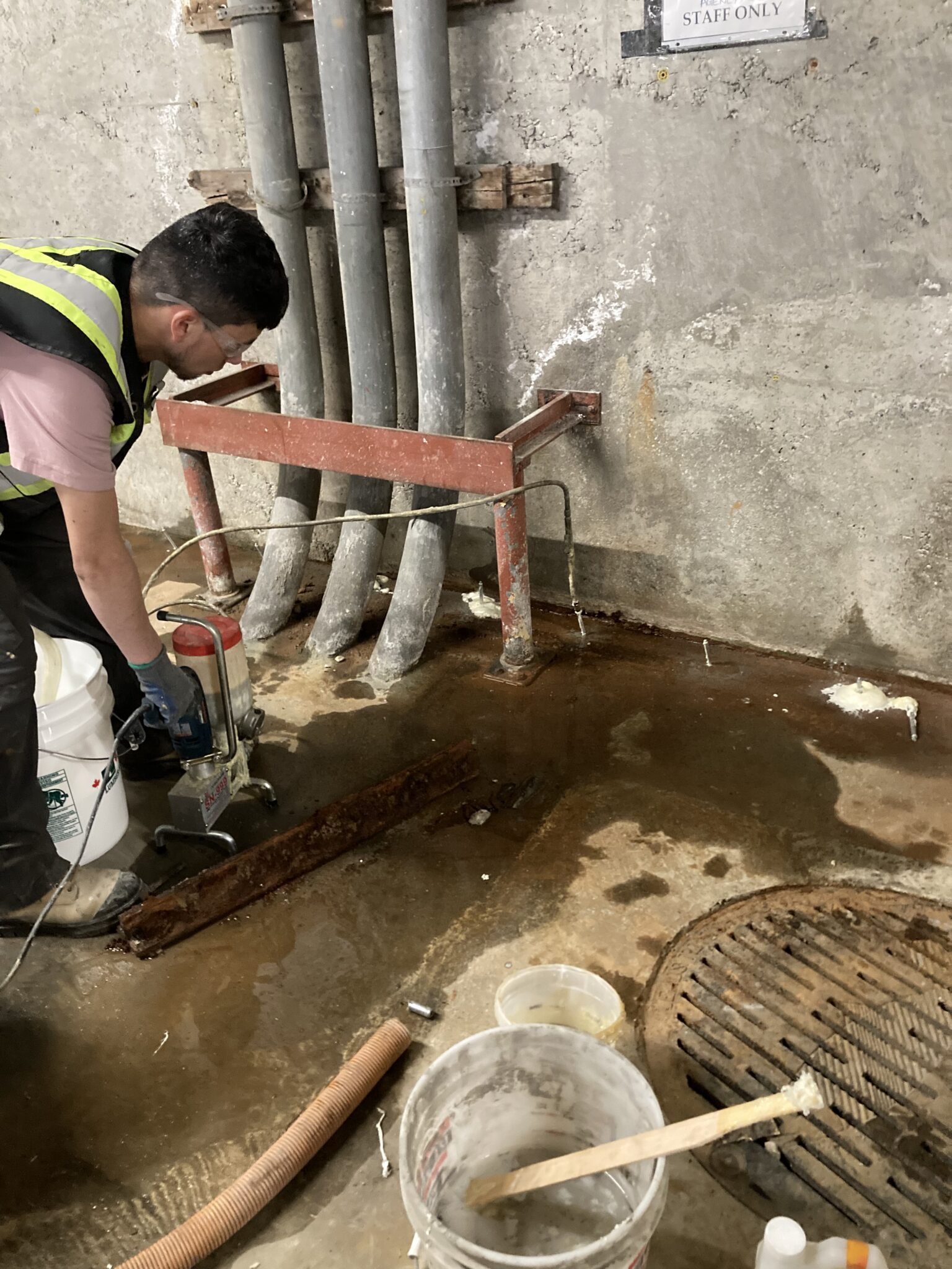 Parkade traffic deck waterproofing installation