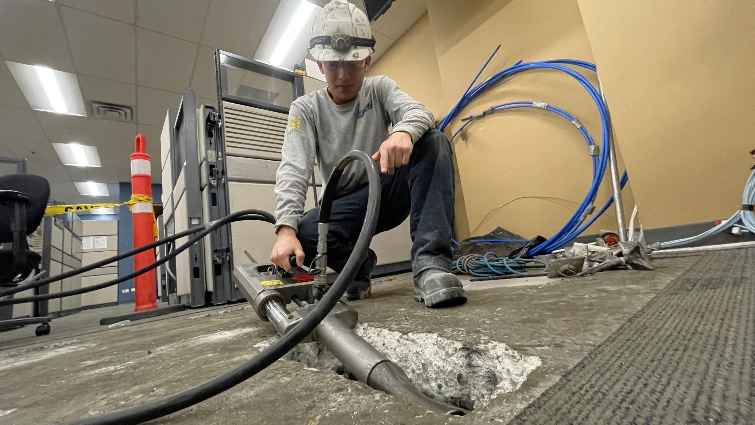 Concrete repair work in progress Metro Vancouver